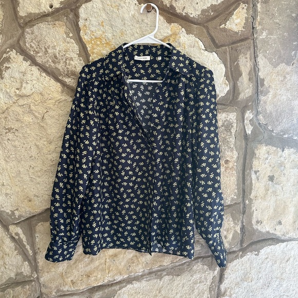 Rebecca Taylor Tops - 100% Silk Rebecca Taylor Fleur Floral Long Sleeve Blouse Top Size Small